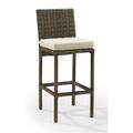 Modern Marketing Concepts Bradenton Outdoor Wicker Bar Height Stools with Sand Cushions, 2PK CO7134WB-SA